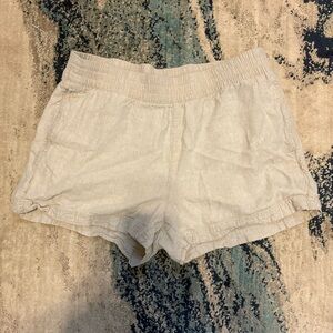 Old Navy Shorts Women’s Size Large Natural Linen Blend EUC